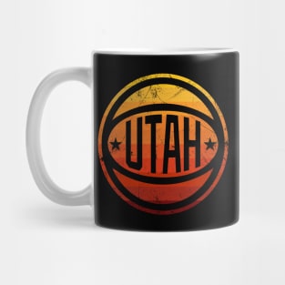 Utah Retro Ball - Sunset/Black Mug